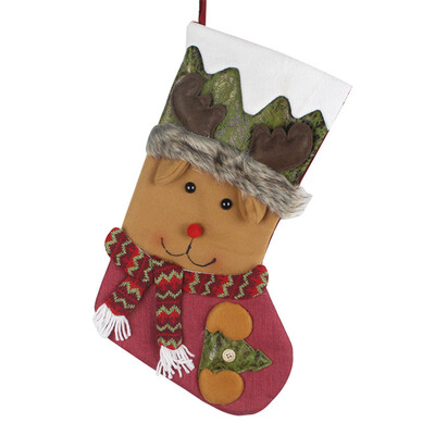 

Christmas Decoration Gifts Stocking Santa Claus Snowman Stocking Elk Christmas Stocking1