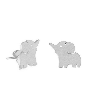 

Elephant Earrings Tiny Sterling for Gift Cute Fashion Hot Women Personality Stud Girls Jewelry Friend Lady