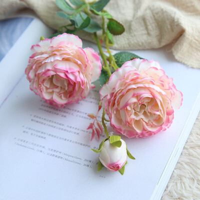 

Siaonvr Artificial Fake Western Rose Flower Peony Bridal Bouquet Wedding Home Decor MR