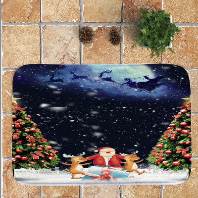 

Toponeto Christmas Festival Entrance Door Bathroom Floor Mat Indoor Bath Decor