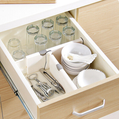 

Drawer Telescopic Partition Board Wardrobe Layered Plastic Baffle Storage Finishing Partition