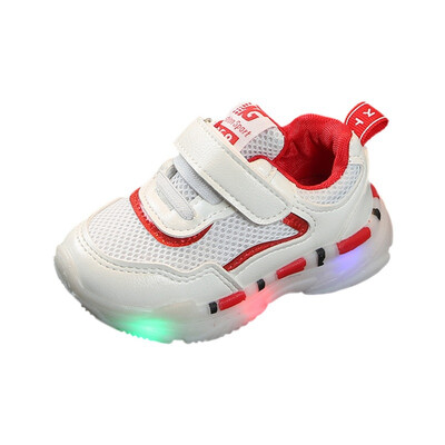 

New Anti-slip Soft Sole Sneakers Walkers Baby Boys Girls Breathable Anti-Slip LED Sneakers Toddler Soft Soled Walkers Shoes