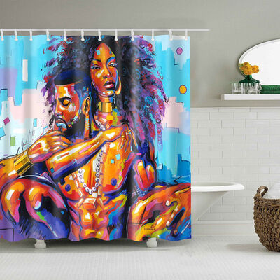 

3D High-Definition Digital Printing Shower Curtain Waterproof Moisture Proof Mildew Proofshower Curtain With 12 Hooks 165180cm