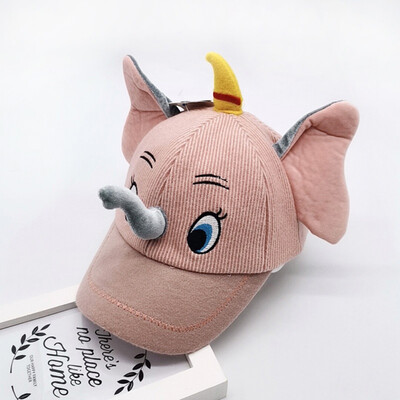 

Autumn Girls Boys Children Cartoon Print Caps Hats Adjustable Sun Protection Casual Ear Design Visors