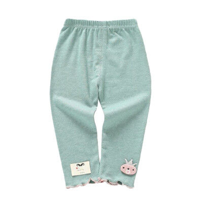 

Newborn Baby Girls Clothes Autumn Pants Cotton Leggings Elastic Waist Cartoon Animal Design Toddler Bottom