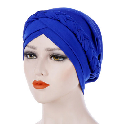 

Women Hooded Muslim Hat Bohemian Double Braided Turban Hat India Cap Muslim Hats