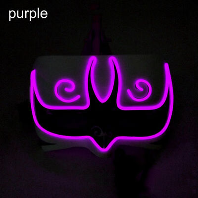 

EL Wire LCold Light Mask Upper Face Covered Battery Powered Glowing Cosplay Costume for Halloween Party Supplies Christmas
