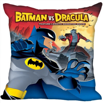 

Batman Pillow Cover Bedroom Home Office Decorative Pillowcase Square Zipper Pillow Cases Satin Fabric No Fade