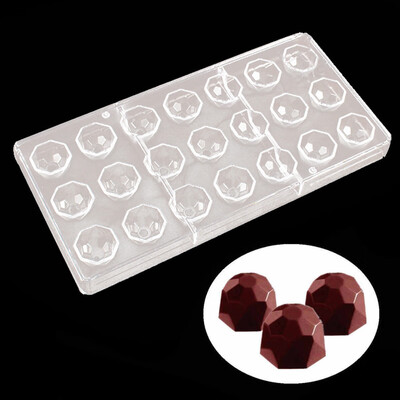 

JPGIF Clear Hard Chocolate Maker Polycarbonate PC DIY 21 Diamond Candy Mold Mould