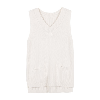 

The new autumn outfit 2018 loose v-neck knitting Female vest vest