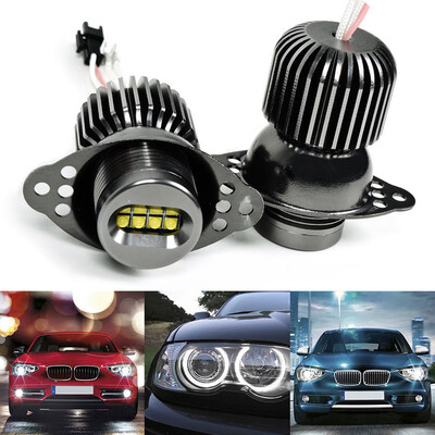 

1 Pair New Angel Eye LED Bulbs Lights Lamps 80W For BMW E90 E91 2006-2008 2400LM