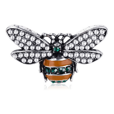 

Rhinestone Pearl Bee Brooche for Women Jewelry Fashion Insect Brooch Pin Jewelry