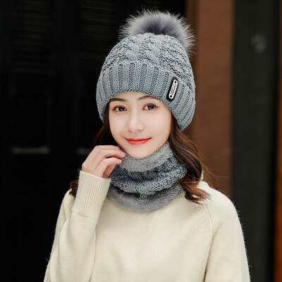 

Hat women autumn&winter Korean version of the sweet wind cute plus thick fashion warm wool hat wind-proof knitted hat