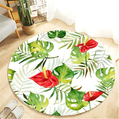 

Gobestart Tropical Plant Leaves Comfortable Living Room Childrens Room Carpet 40cm