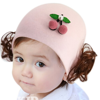 

Cute Kids Wig Hat Baby Boy Girls Cap Knit Earmuff Wig Caps Soft Autumn Winter Warm Hats Girl Hat Toddler Photography Accessories