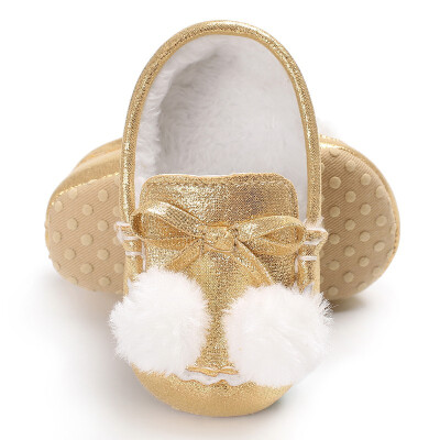 

Winter Newborn Infant Toddler Shoe Lovely Baby Loafer Shoes Keeping Warm Soft Sole First Walker Crib Babe Prewalker