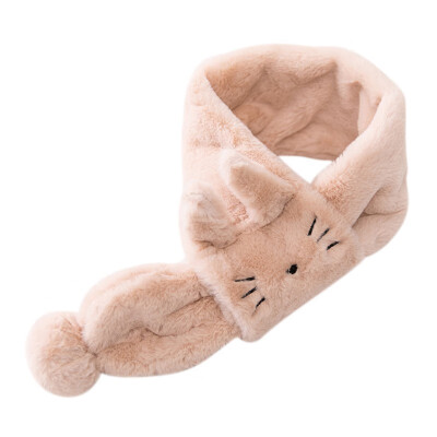 

Cute Pompom Winter Baby Scarf Bibs Rabbit Fur Neck Collar Kids Girls Solid Thick Warm Scarves