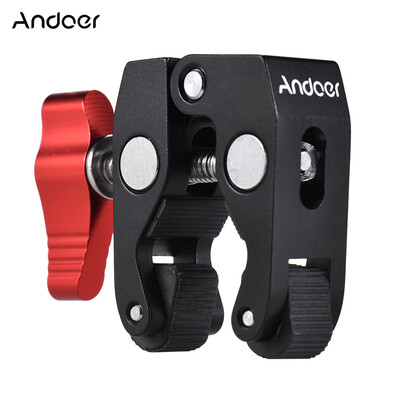 

Andoer Crab Pliers Clip Super Clamp with 14" & 38" Screw Hole for DSLR Rig LCD Monitor Studio Light Camera Magic Arm Photo Studi