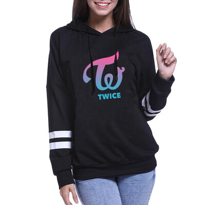 

K pop Fashion Twice Hoodie Women Long Sleeve Letter Printed Sweatshirt Twice