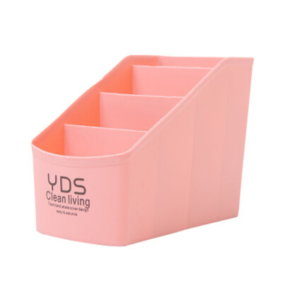 

Nordic Color Four Grids Storage Box Plastic Desk Desktop Office Pen Pencil Holder Makeup Storage Washroom Wash Basin Tray Gut