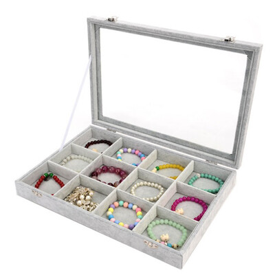 

〖Follure〗Treasure Box 12 Grid Jewelry Display Box To Spread Jewelry Box Jewelry Storage