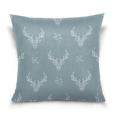 

ALAZA Throw Pillow Cover 16 X 16 inch Christmas Gift Cushion Cover with Deer Pattern Printed Pillowcase