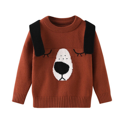 

Childrens Sweaters Cartoon Animal Warm Cute Boys Sweaters Autumn Winter New Baby Boy Tops Clothes 1-6Y