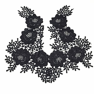 

1 Pair Women Girls Garment Collar Lace Floral Pattern Shirt Fake Collar Lace Costume Crafts