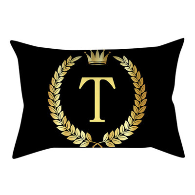 

〖Follure〗Pillow Cover Black&Gold Letter Pillowcase Sofa Cushion Cover Home Decor
