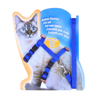 

Cat Harness And Leash Hot Sale 5 Colors Nylon Products For Animals Adjustable Pet Traction Harness Belt Cat Kitten Halter Collar