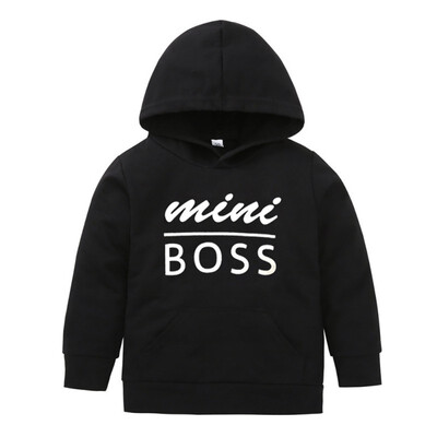 

Children Clothing 0-5T Boys Hoodies Kids Sweatshirt Boss Letter Print Girls Sweatshirt Casual Streetwear T-shirts