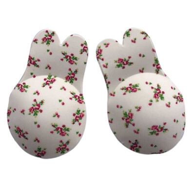 

2PcsPair Women Cute Rabbit Ear Invisible Bra Lifting Chest Stickers Breathable Bio-Silicone Nipple Cover Anti-Sagging Chest Pad