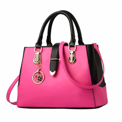 

Women Faux Leather Heart Flower Pendant Crossbody Shoulder Bag Tote Handbag