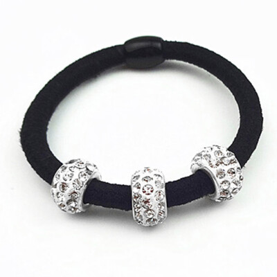 

Fashion Lovely Rhinestone Beads Rubber Band Hairband Head wear Set