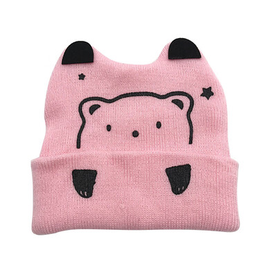 

Autumn Winter 0-12 Months Baby Hat Cute Cotton Cartoon Bear Cap Toddler Infant Baby Girls&Boys Hats