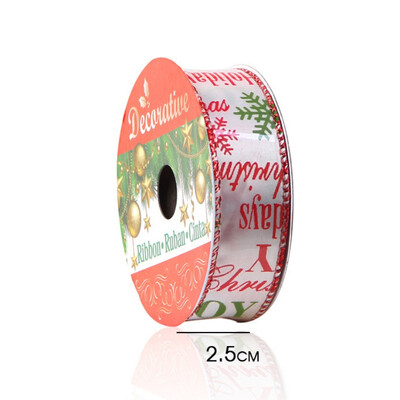 

6 Yards Christmas Patterns Ribbon Wholesale Gift Packing Christmas Bow Craft Wrapping Wedding Decoration Gift Webbing