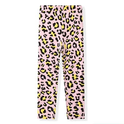 

All Seasons Baby Girl Fashion Colorful Leopard Print Ranbow Pants Casual Comfortable Warm Cotton Leggings