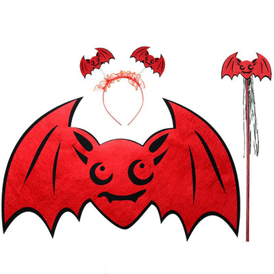 

3pcsset Halloween Funny Children Toy Cosplay Party Wings Lightweight Breathable Cartoon Shape Wings Set Halloween Party
