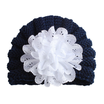 

Newborn baby hat Flower Bowknot baby cap Infant Girls autumn hats Hospital Cap Soft Cotton Toddler Knit newborn baby photo prop