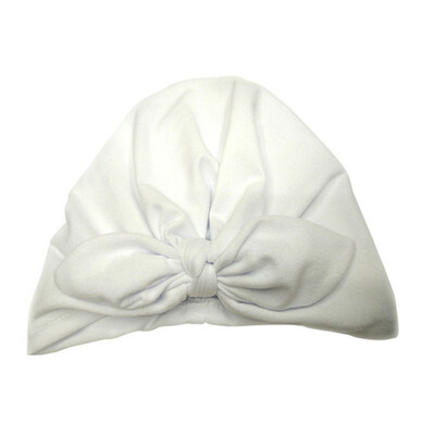 

0-1T Newborn Hats Baby Bowknot Solid Color Girls Boys Caps Baby Hat Infant Turban Elastic Cap