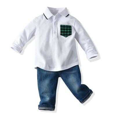 

Kids Boys Spring Autumn Casual Clothes Baby Boy Long Sleeve Striped T-Shirt And Trousers Kids Two-piece Outfit Sets