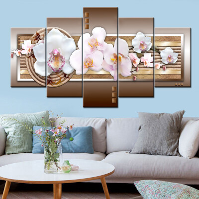 

Toponeto Fashion Wall Art Canvas Painting 5 Pieces Mangnolia Flower