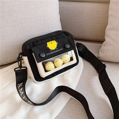 

Tailored Female Canvas Bag Wild Messenger Bag Student Out Bag Cute Girl Shoulder Bag