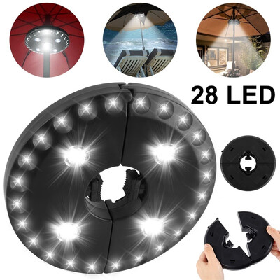

Patio Umbrella Light 3 Brightness Modes Cordless 28 LED Lights Umbrella Pole Light
