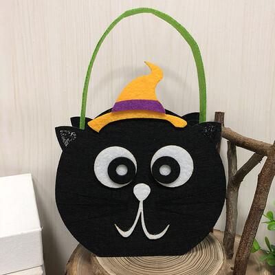 

Toponeto Halloween Non-woven Party Decor Treat or Trick Candy Demon Pumpkin Bag Basket