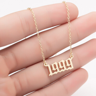 

Special Date Year Number Necklace For Women 1995 1996 1997 1998 1999 2000 Personalized Collares Birthday Gifts