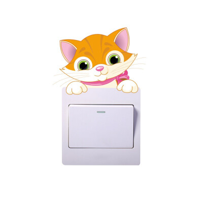 

Cartoon Animal Pattern Switch Stickers Waterproof Self-Adhesive PVC Refrigerator Laptop Decals Applique Cute Wall Stickers