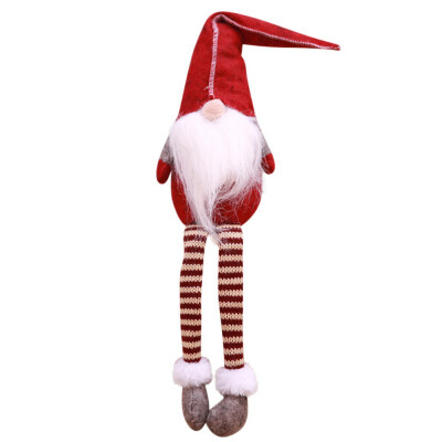 

Christmas Swedish Santa Claus Tomte Gnome Plush Doll Long Leg Handmade Collectible Dolls Christmas Decorations For Home