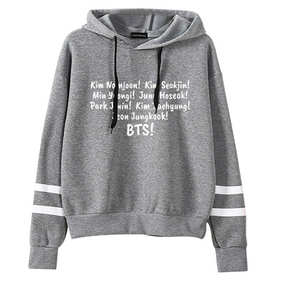 

Herqw61 Womens Girls Kpop BTS Print Fans Hoodie Hip Hop Pullover Sweatshirt Jung Kook Jimin Suga V
