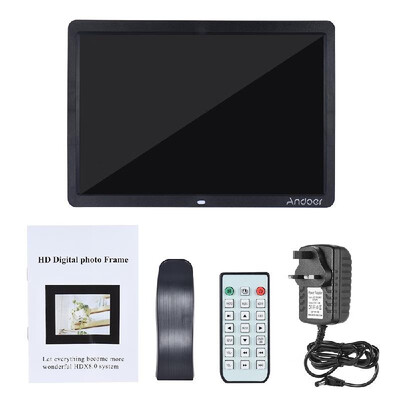 

Andoer 15" Wide Screen HD LED Digital Picture Frame Digital Album High Resolution 1280800 Electronic Photo Frame with Remote Cont